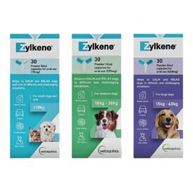 Zylkene Nutritional, Calming & Stress Supplement Capsules for Dogs and Cats