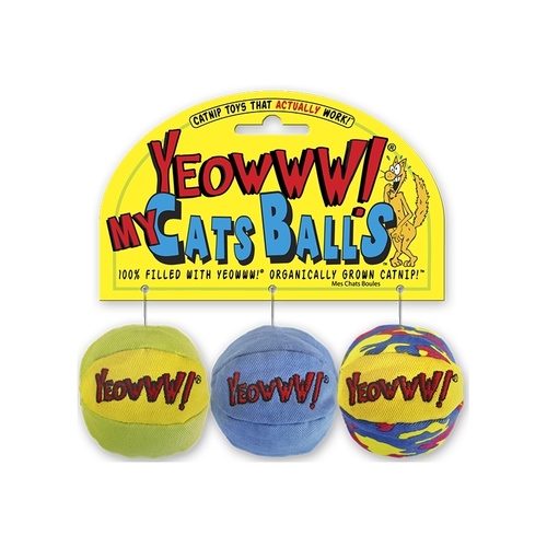Yeowww! Cat Toys with Pure American Catnip - My Cat's Balls 3-Pack main image
