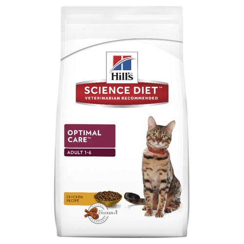 Hills Science Diet Adult Optimal Care Dry Cat Food 10kg main image