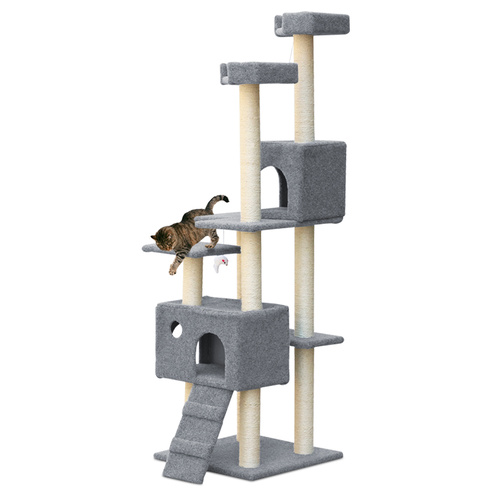 Cat Scratching Tree 170CM Scratcher Post Climbing Tower Pole Cat Furniture Multi Level Condo main image