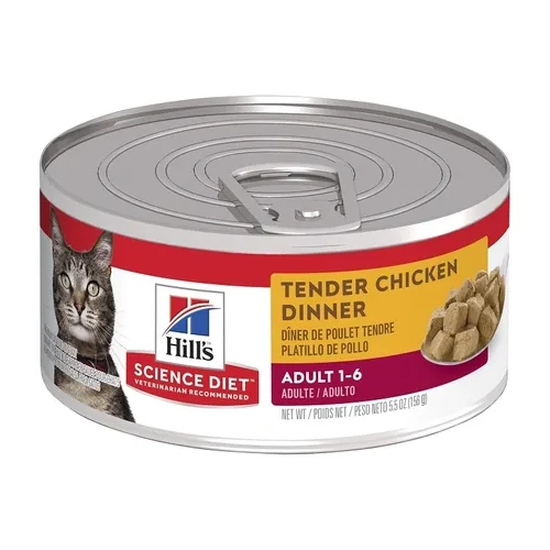 Hills Science Diet Adult Tender Dinners Chicken Cat Food 156g x 24 Cans main image