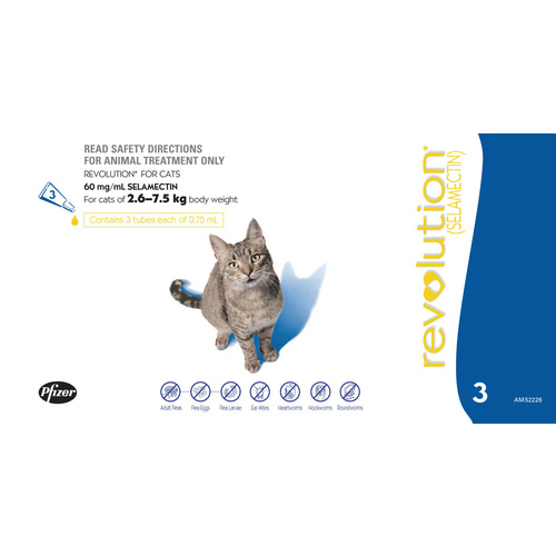 Revolution Flea & Worm Control for Cats & Kittens - 3 Pack main image