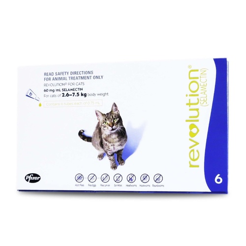 Revolution Flea & Worm Control for Cats & Kittens - 6 pack + BONUS 2 Singles main image