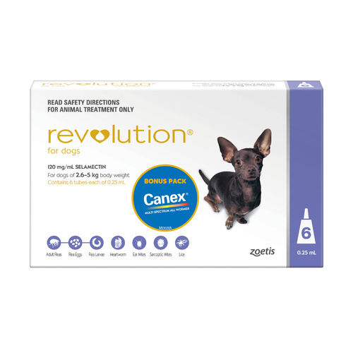 Revolution Flea Control for Dogs 2.6-5kg w/ All Wormer 6 Pack + BONUS 2 main image