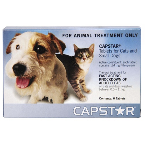 Capstar Fast Flea Knockdown for Cats and Dogs - Blue - Cat & Small Dogs main image