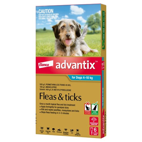 Advantix Spot-On Flea & Tick Control Treatment for Dogs 4-10kg - 6-Pack main image
