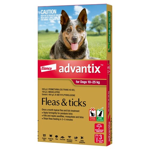 Advantix Spot-On Flea & Tick Control Treatment for Dogs 10-25kg - 3-Pack main image