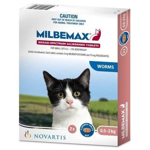 Milbemax All Wormer Beef-Flavoured Tablet for Small Cats & Kittens under 2kg - 2-Pack main image