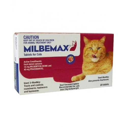Milbemax All Wormer Beef-Flavoured Tablet for Cats 2-8kg - 20 Pack main image