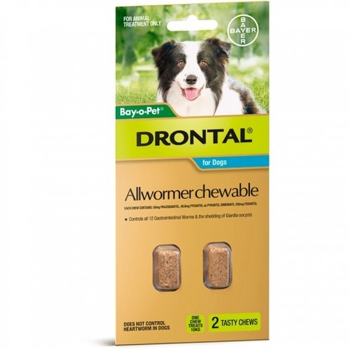 Drontal All-Wormer for Medium Dogs up to 10kg - 2 Chews main image