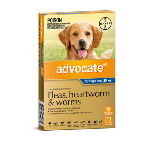 Advocate Spot-On Flea & Worm Control for Dogs over 25kg - 3 Pack main image