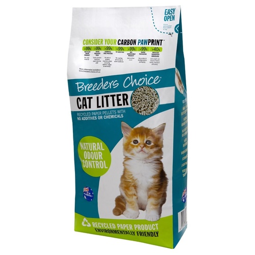 Breeders Choice Recycled Paper Cat Litter Pellets - 15 Litres main image