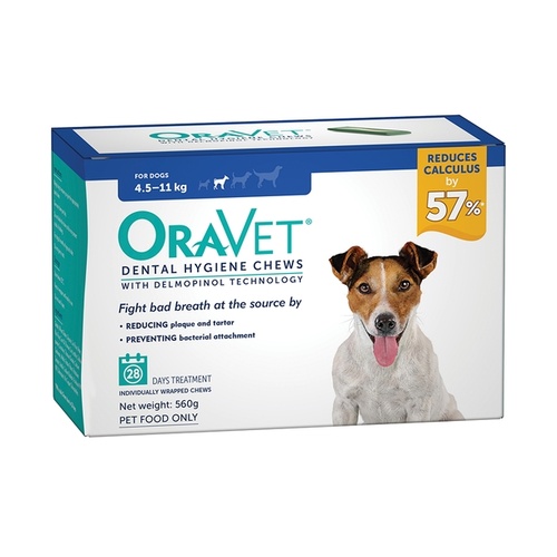 Oravet Plaque & Tartar Control Chews for Small Dogs 4.5-11kg - 28-pack main image