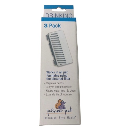 Pioneer Pets Replacement T-Filter 3-Pack - for Swan, Retro, Round Ceramic Fountains (#3091) main image