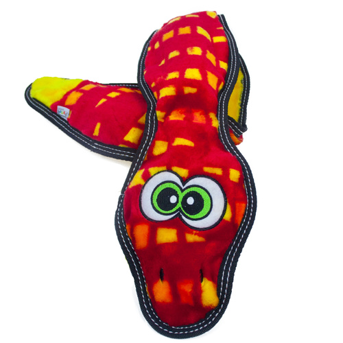 Outward Hound Tough Seamz 6-Squeaker Snake Dog Toy with No Stuffing main image