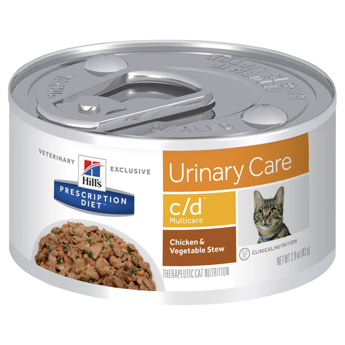 Hills Prescription Diet c/d Multicare Urinary Care Chicken & Vegetable Stew Cat Food 82g x 24 Cans main image