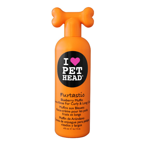 Pet Head Furtastic Blueberry Muffin Crème Rinse for Curly & Long Coat Dogs 475ml