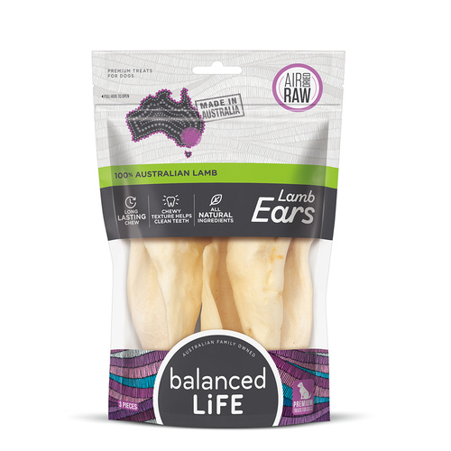 Balanced Life Australian Natural Grain Free Lamb Ears Dog Treat - 3 pieces main image