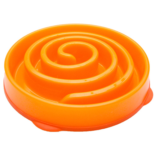 Outward Hound Fun Feeder Slow Bowl for Dogs - Orange Coral Maze main image