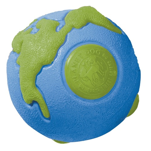 Planet Dog Orbee Ball Tough Floating Dog Toy Blue & Green - Large main image