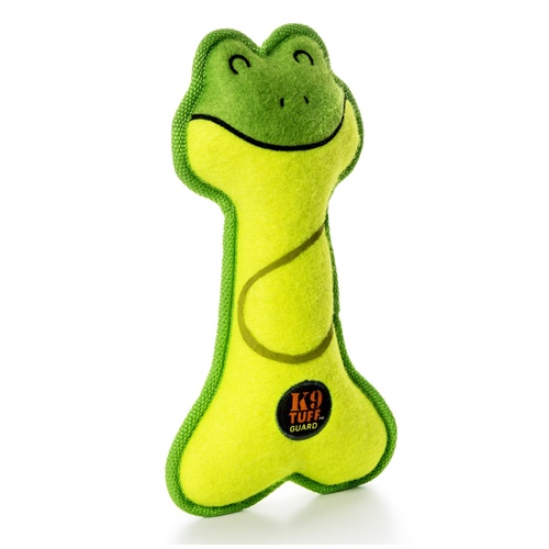 Charming Pet Lil Raquets Tennis Ball Covered Stuffed Dog Toy with K9 Tough Guard - Frog main image