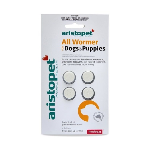 Aristopet Intestinal All Wormer Tablets for Puppies and Small Dogs - 4 Pack main image