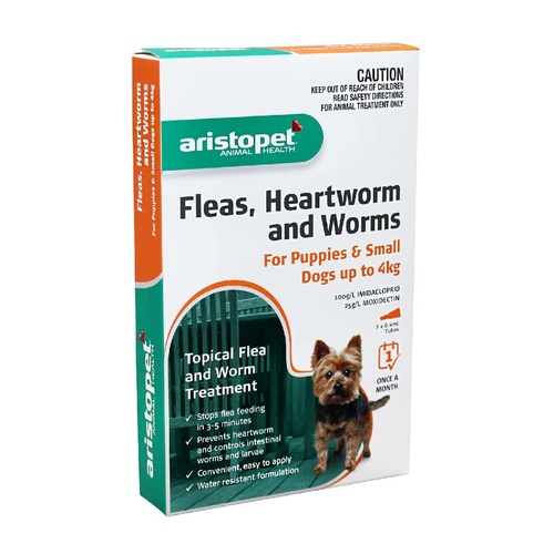Aristopet Spot-on Flea, Heartworm & All-Wormer - Puppies & Dogs up to 4kg main image