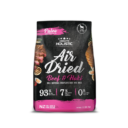 Absolute Holistic Air Dried Grain Free Dog Food Beef & Hoki 1kg - Made in New Zealand main image