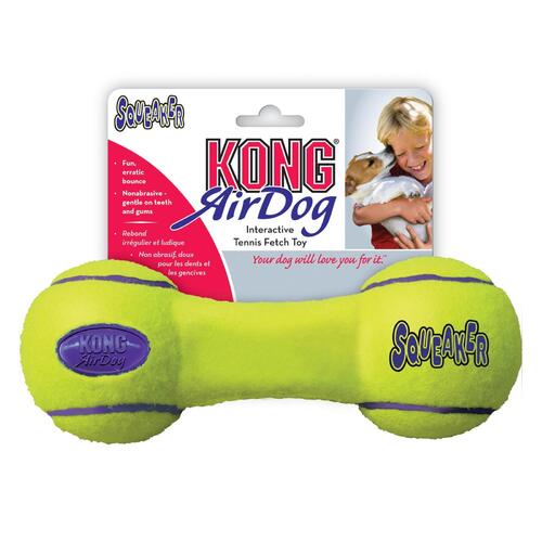 3 x KONG AirDog Squeaker Dumbbell Fetch Dog Toy - Large main image