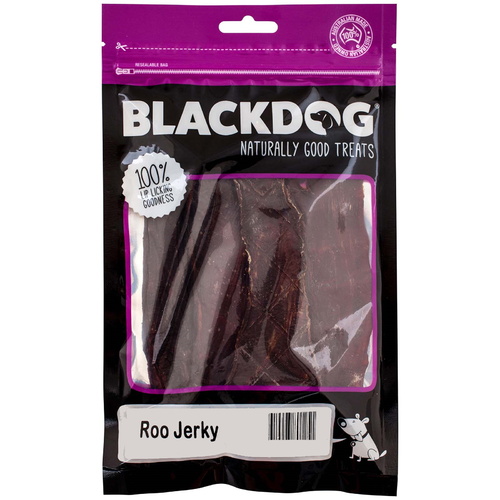 Black Dog Naturally Dried Australian Roo Jerky Dog Treats - 600g main image