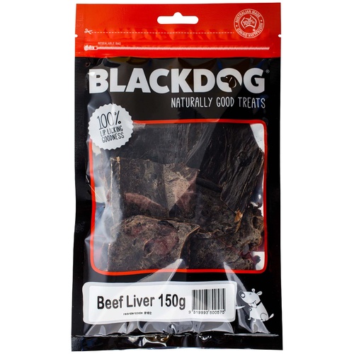 Black Dog 100% Australian Dried Beef Liver Treats for Cats & Dogs - 150g main image