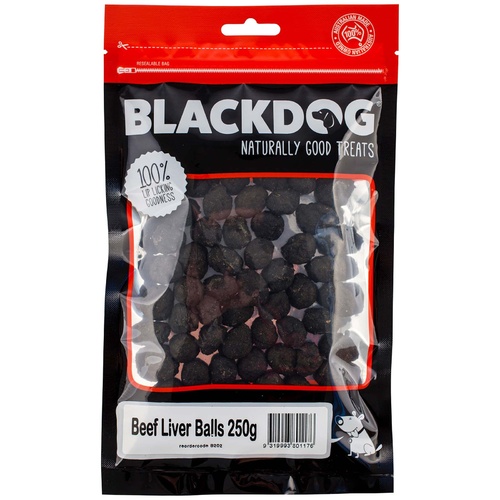 Black Dog Australian Beef Liver Balls Dog Treats 250g main image