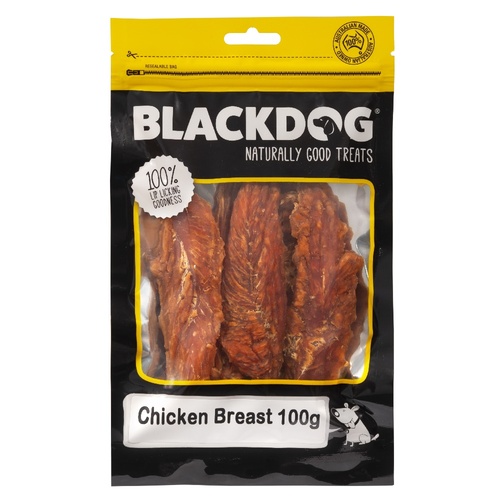 Black Dog Naturally Dried Australian Chicken Fillet Breast Dried Dog Treats - 100g main image
