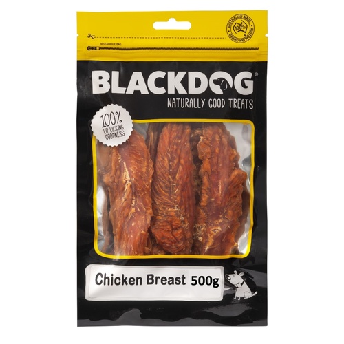 Black Dog Naturally Dried Australian Chicken Fillet Breast Dried Dog Treats - 500g main image
