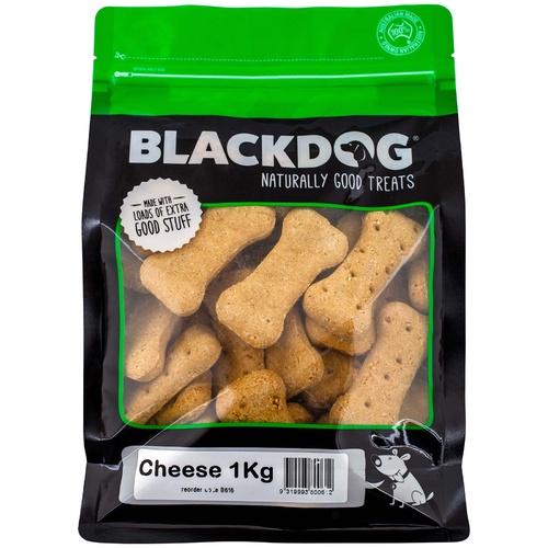 Black Dog Naturally Baked Cheese Australian Biscuit Treats for Dogs 1kg main image