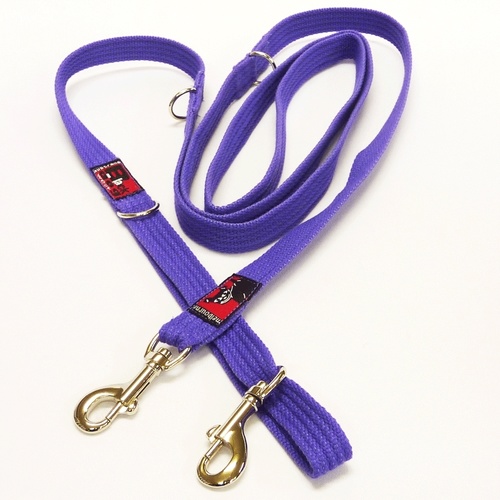 Black Dog Double-Ended Training Dog Lead - Regular Width - Purple main image