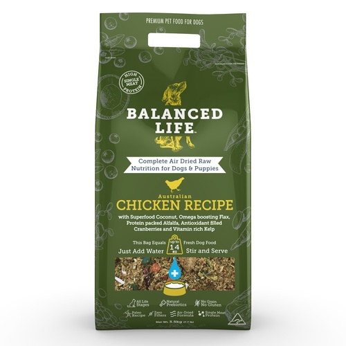 Balanced Life Air Dried Grain Free Single Protein Dog Food - Chicken 3.5kg main image