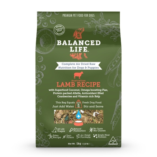 Balanced Life Air Dried Single Protein Dog Food - Lamb - 200g main image