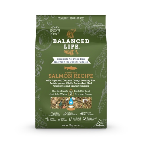 Balanced Life Air Dried Grain Free Single Protein Grain Free  Dog Food - Salmon - 200g/1kg/3.5kg main image