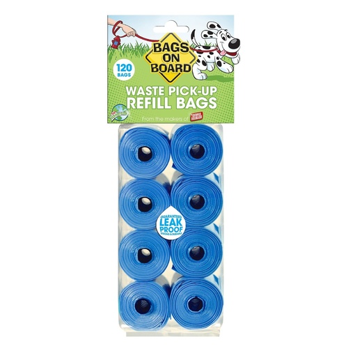Bags on Board Dog Waste Pick Up Bags 10-Rolls Blue - 140 Bags main image