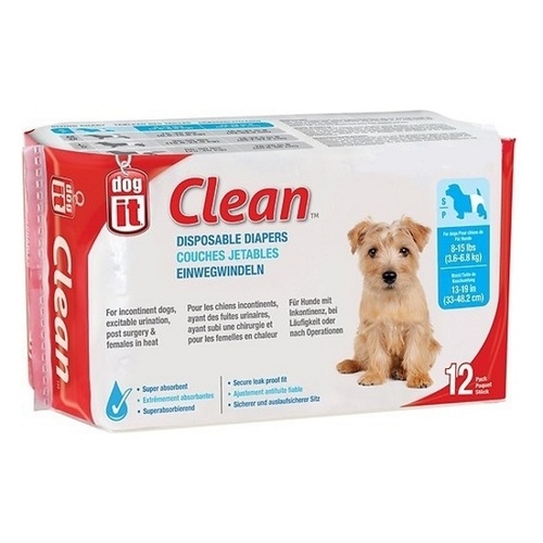 Dogit Disposable Nappies Dog Diapers for Senior Incontinence & Puppies - 12 pack [Size: Small] main image