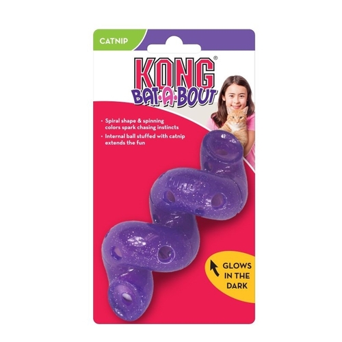 2 x Kong Bat-A-Bout Spiral Roll-Around Glow-in-the-Dark Cat Toy main image