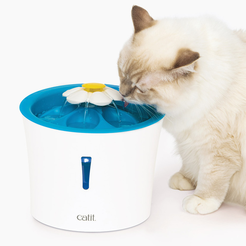 Catit 2.0 Blue LED Flower Water Fountain with Nightlight for Cats & Dogs - 3 litres main image