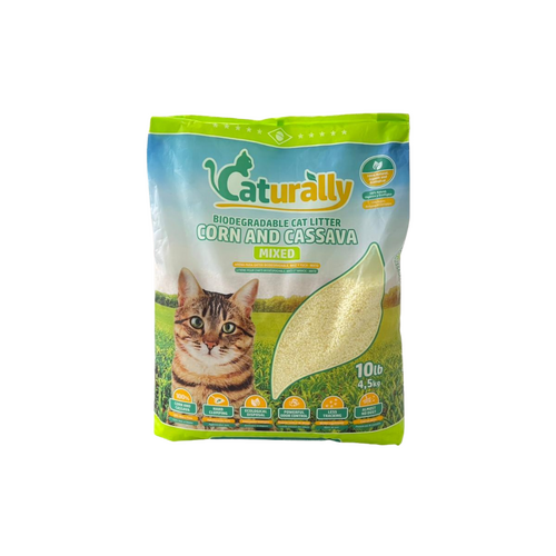 Caturally Clumping Cassava and Corn Cat Litter - 13.5kg (3 x 4.5kg Bags)