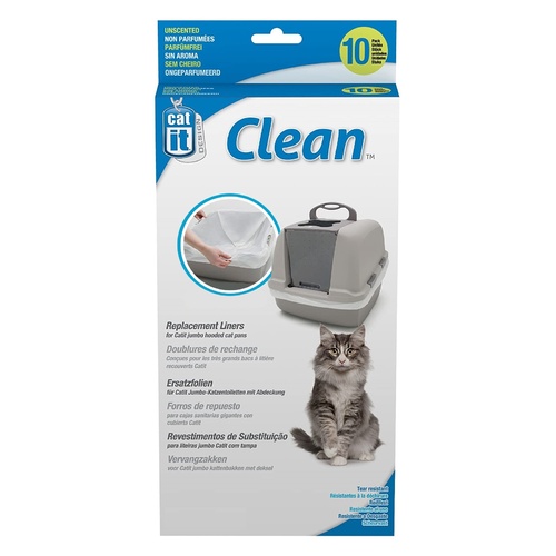 Catit Clean Unscented Litter Tray Liners for Catit Litter Trays - 10-pack - Jumbo main image