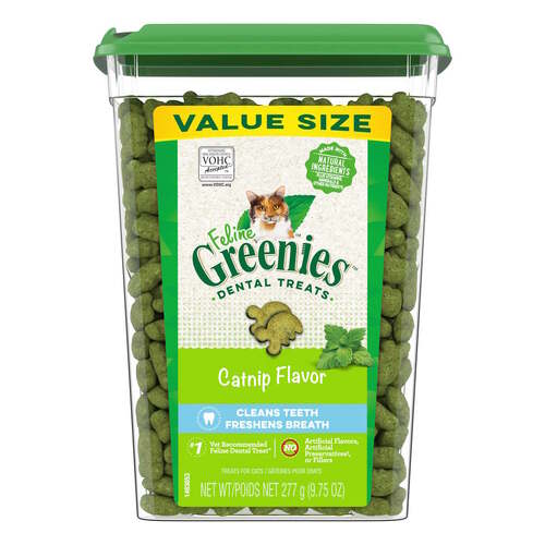 Greenies Feline Cat Dental Treats Catnip Flavour 277g Bulk Tub main image