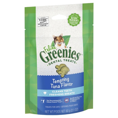 Greenies Feline Cat Dental Treats Tempting Tuna Flavour 60g main image