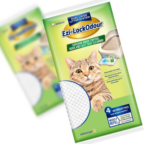 Ezi LockOdour Absorbant Cat Litter System Pads - 4 Pack main image