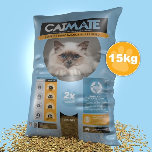 Cat Mate Eco-friendly Wood Pellet Australian Cat Litter 15kg main image