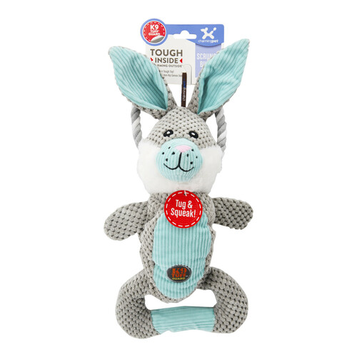 Charming Pet Scrunch Bunch & Squeak Dog Toy - Bunny main image